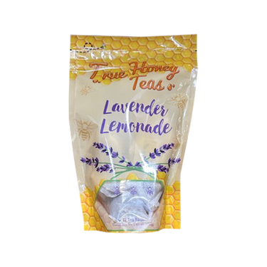 Front view of Lavender Lemonade Tea Bags packaging showing product label and branding