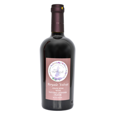 Royale Velvet wine showcasing bottle design and label details