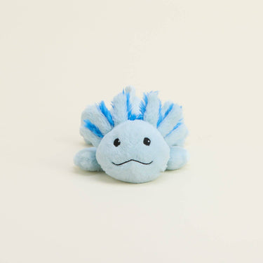 Blue Axolotl Warmies Junior plush designed to provide soothing warmth and comfort