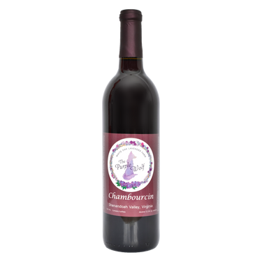 Chambourcin wine showcasing bottle design and label details