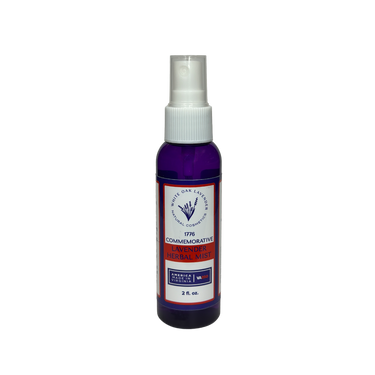 Commemorative Lavender Herbal Mist 2oz front view showing spray bottle with product label and packaging design clearly