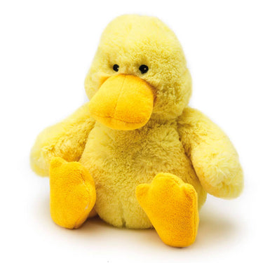 Duck warmies Junior plush designed to provide soothing warmth and comfort