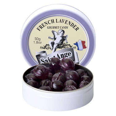 Saint-Ange Lavender Hard Candy showing packaging and contents