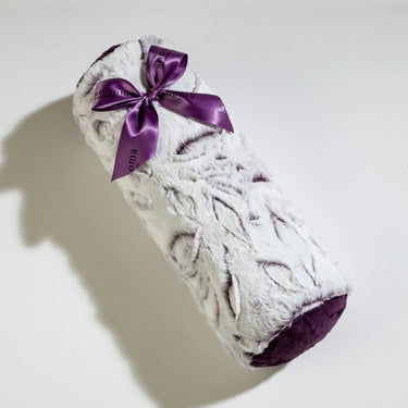 Lavender Neck Roll in Iced Plum pattern for soothing relaxation and neck support