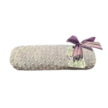 Lavender Neck Roll in Lilac Dot pattern for soothing relaxation and neck support