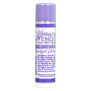 Front view of Lip Balm showing product label and full list of ingredients