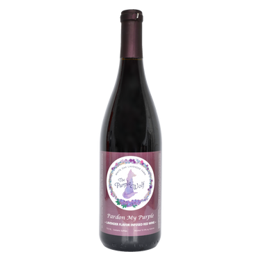 Pardon My Purple wine showcasing bottle design and label details