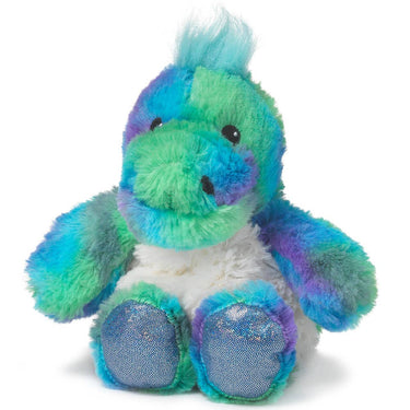 Rainbow Dinosaur Warmies Junior plush designed to provide soothing warmth and comfort