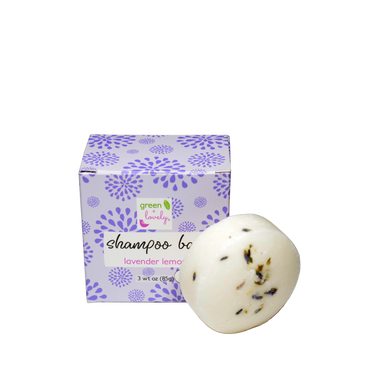 Shampoo Bar showing actual bar and packaging for hair cleansing and care