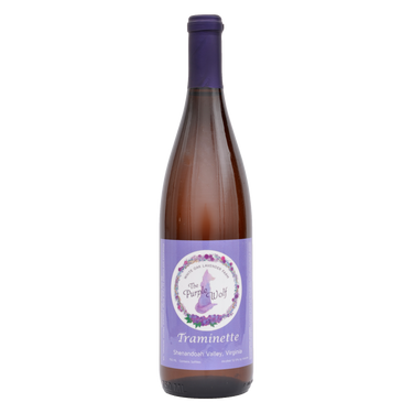 Traminette wine showcasing bottle design and label details