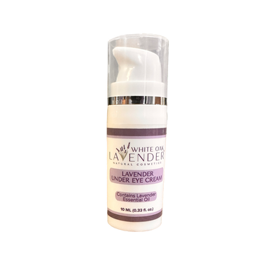 Front view of Undereye Cream jar showing product label and the essential ingredient