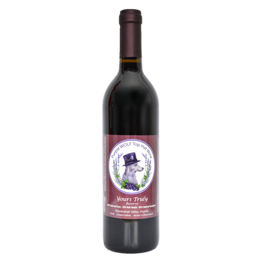 Yours Truly wine showcasing bottle design and label details