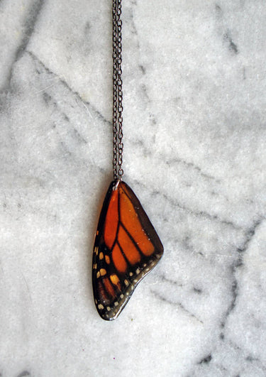 Monarch Butterfly Wing Necklace