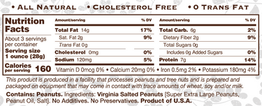 3oz Printed Barrier Bag Salted Virginia Peanuts
