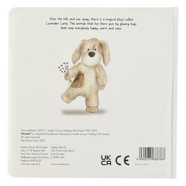 Back view of children's board book "A Secret Special Place" showing product details and summary