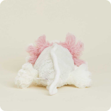 Back view of Axolotl Warmies Junior plush showing overall design and texture for soothing warmth and comfort