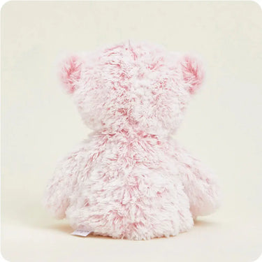 Back view of Baby Girl Bear Warmies Large  plush showing shape and details for soothing warmth and comfort