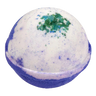 Handmade Lavender Mint Bath Fizz with soothing lavender flowers and refreshing peppermint for a calming bath experience