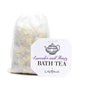 Bath Tea Lavender and Honey front view in a studio setting, showing the product label and packaging design clearly