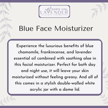 blue face moisturizer product description for daily moisturizing and skin care