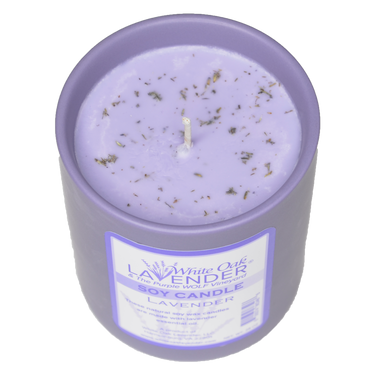 28oz lavender candle angled view