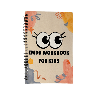 EMDR Workbook for Kids front cover showing the book title, illustrations, and overall design clearly