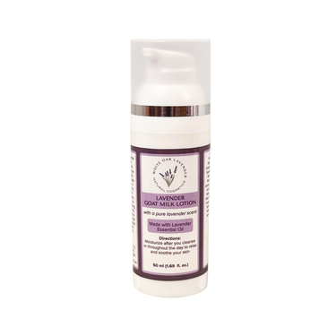 50 ml bottle of Goat Milk Lotion for gentle moisturizing and nourishing skin