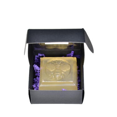 Front view of Shaving Bar Soap in box packaging
