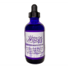 Front view of 4 oz Lavender Meditation Oil bottle showing product label ingredients and packaging