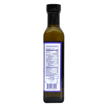 Right side view of Lavender Olive bottle showing ingredients and product information