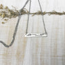 Lavender sprig bar necklace featuring delicate lavender-inspired design