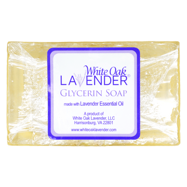 Front view of olive oil bar Soap showing product label and packaging