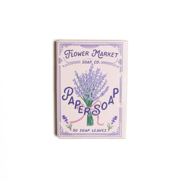 Paper Soap – Lavender Scent, Travel Size, 50 Sheets front view showing the product label and packaging design clearly