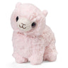 Pink Llama Warmies Junior plush toy front view, showing soft texture, cozy design, and child-friendly features