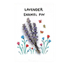 Purple-colored lavender lapel pin for adding a stylish accent to clothing or accessories