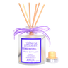Front view of Reed Diffuser with reeds inserted, showing product label and packaging