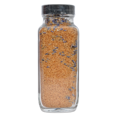Back view of 8 oz Seasoning Sugar showing the contents inside the container