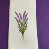 Embroidered waffle weave lavender towel, soft cotton, absorbent and elegant